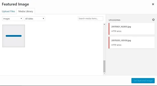 نحوه رفع خطای HTTP حین آپلود عکس در وردپرس خطای HTTP حین آپلود عکس در وردپرس