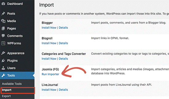 FG Joomla to WordPress