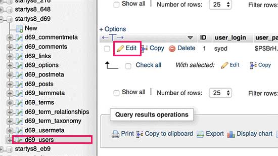 تغییر ایمیل ادمین وردپرس در phpmyadmin
