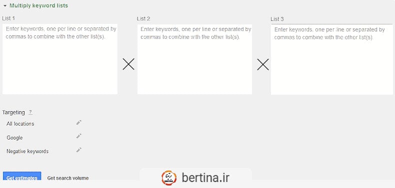 multiply keyword list