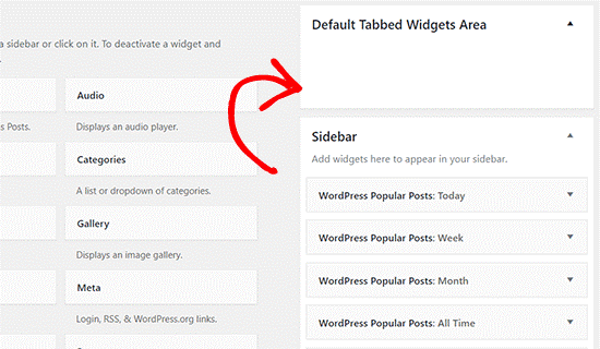 Default Tabbed Widget Area