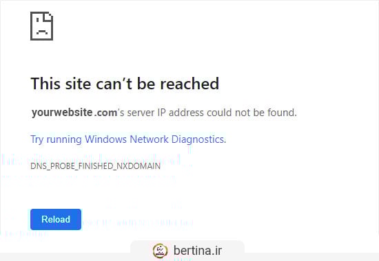 رفع خطای DNS_PROBE_FINISHED_NXDOMAIN