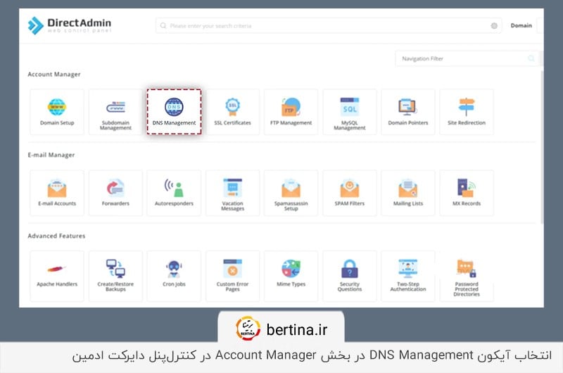 اتصال دامنه به سرور مجازی ویندوز با استفاده از دایرکت ادمین