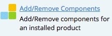 add remove components in plesk