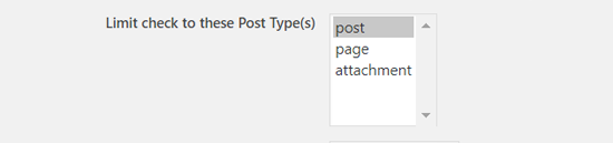 choose post types to schedule