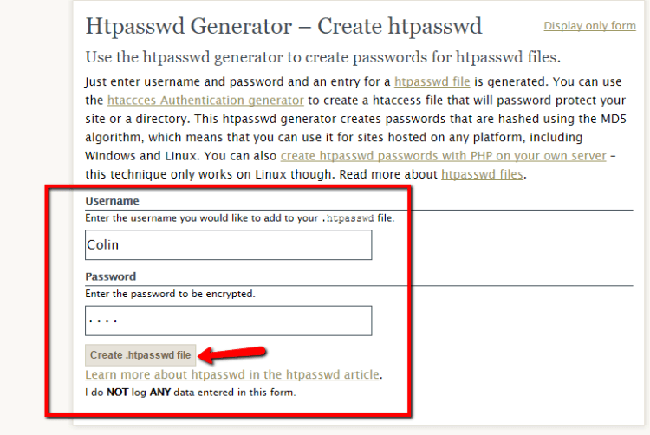 فایل htpasswds