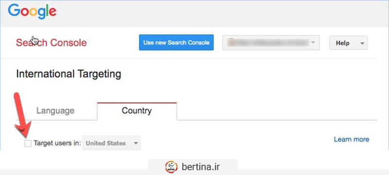 تنظیمات international targeting در سرچ کنسول گوگل