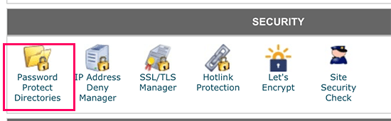 Password Protect Directories