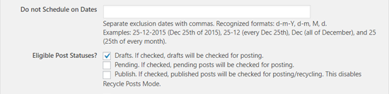 select eligible posts to schedule