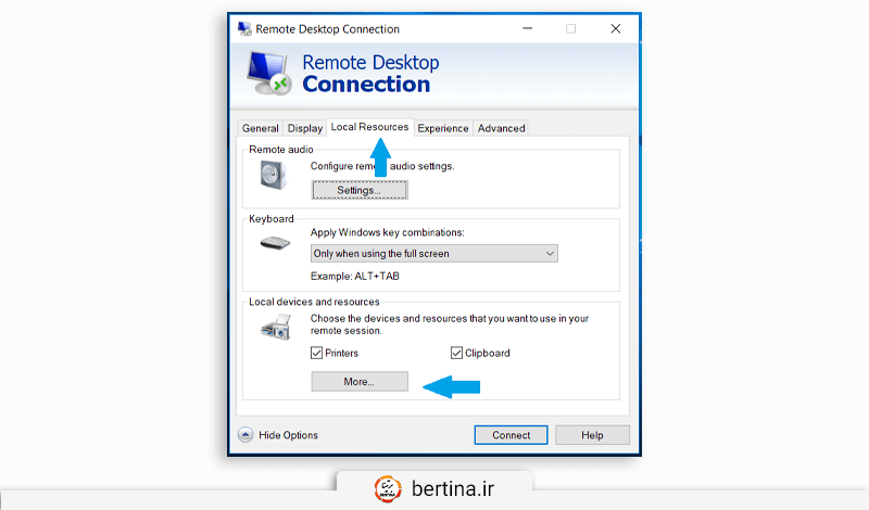 مراحل انتقال فایل‌ها به سرور از طریق ریموت دسکتاپ (Remote Desktop)
