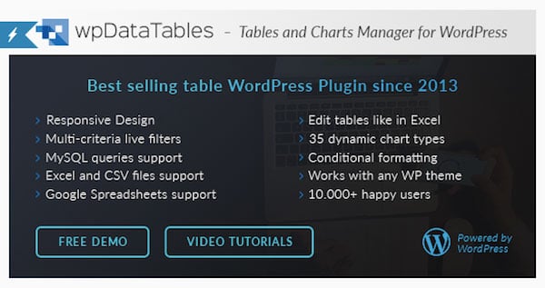 افزونه wpDataTables